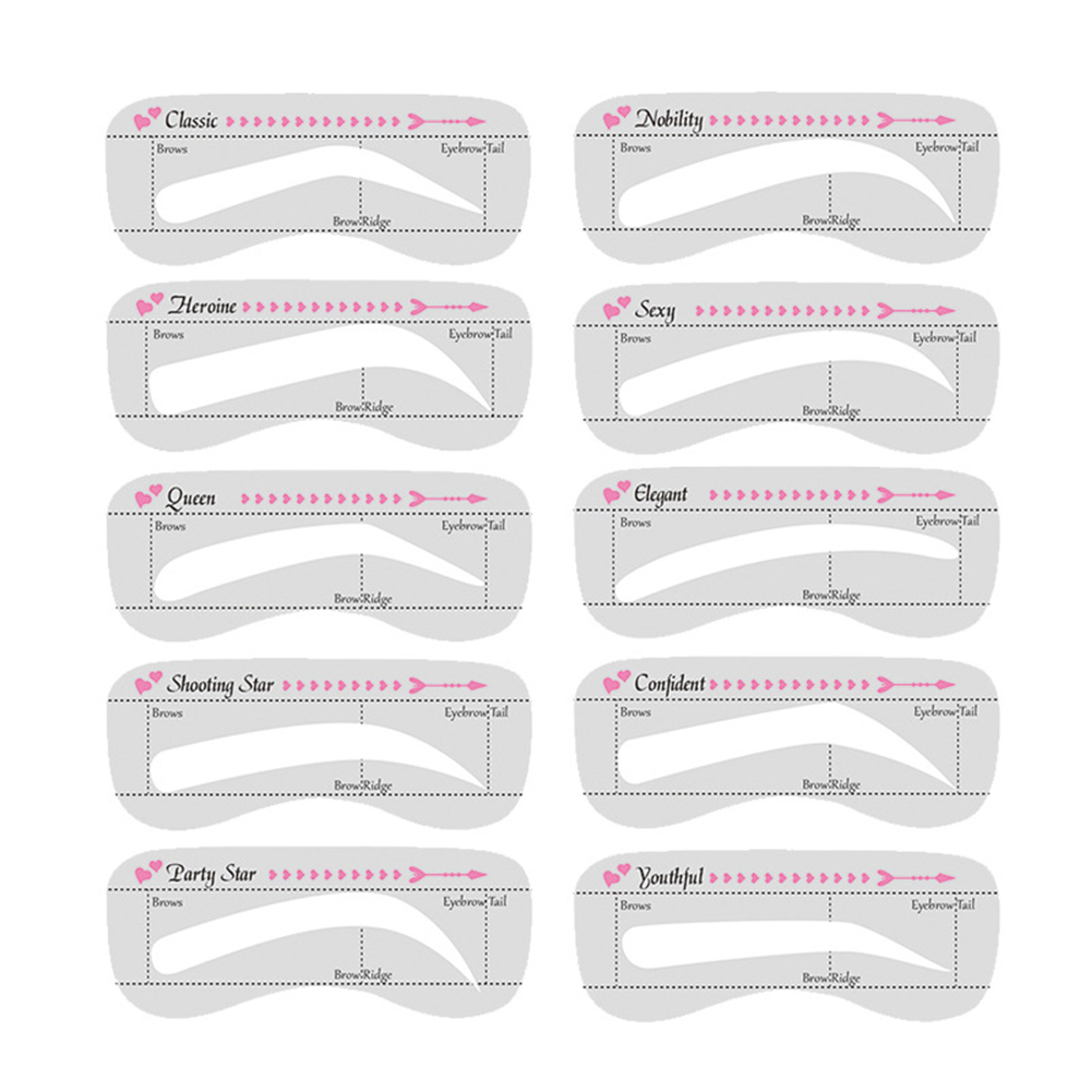Eyebrow Stencil Grooming Shaper Durable Template Makeup Tools for Women